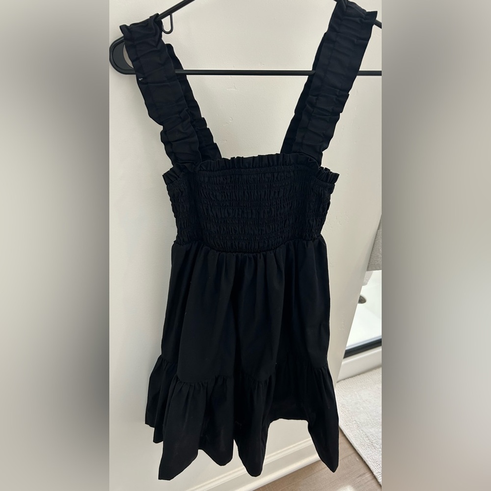 Abercrombie & Fitch Black Ruffled Mini Dress